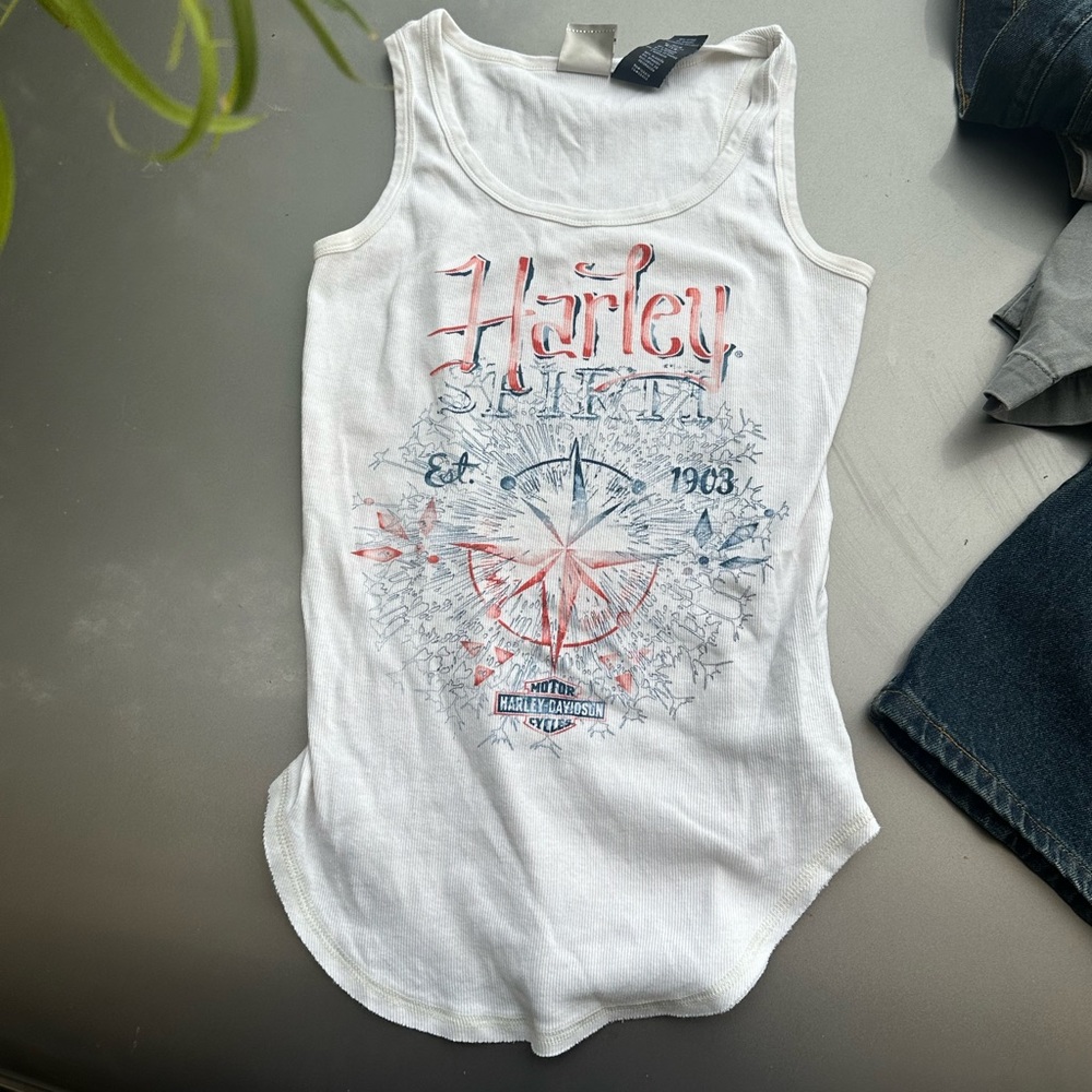 White Harley Davidson tank top ❤️